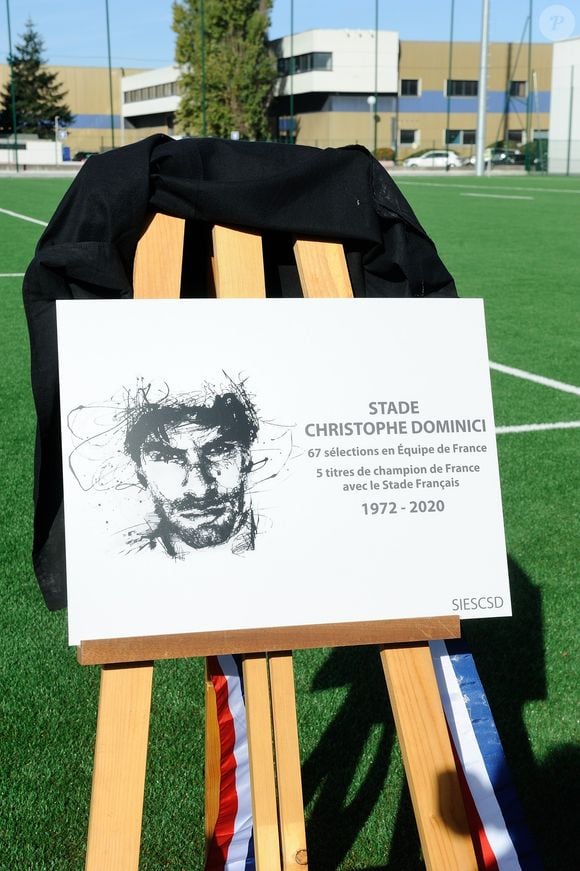 Loretta Denaro lors de l'inauguration du stade Christophe Dominici à Chevilly-Larue