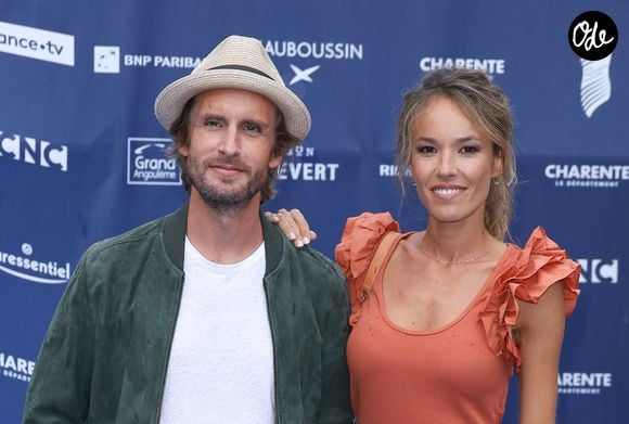 Philippe Lacheau et Élodie Fontan sur le tapis bleu de la 16ème édition du festival du film francophone de Angoulême le 26 août 2023. 

© Coadic Guirec / Bestimage