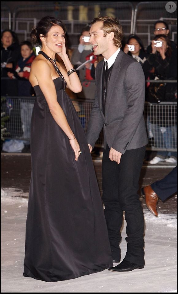 Jude Law et Cameron Diaz, première du film "The Holiday" à Londres.