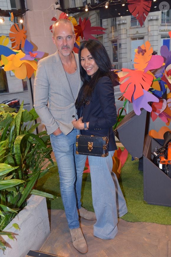 Exclusif - Anggun et son mari Christian Kretschmar lors de la présentation de la collection capsule "Byblos by Pinel et Pinel" à la boutique Pinel & Pinel (5 Bd Malesherbes, 75008 Paris), à Paris, France, le 13 juin 2024. © Rachid Bellak/Bestimage