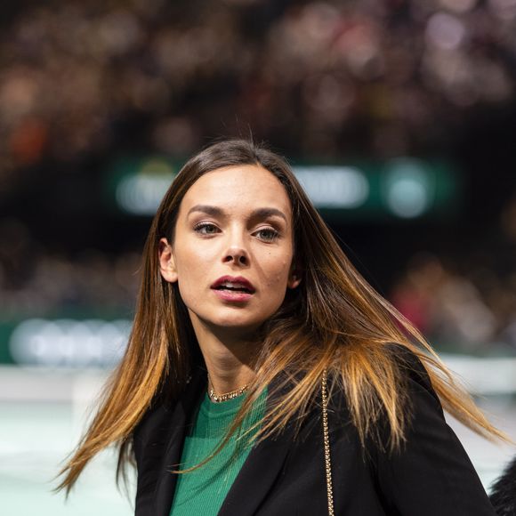 Marine Lorphelin (Miss France 2013) assiste au match "Rafael Nadal - Adrian Mannarino (7/5-6/4)" lors du tournoi Rolex Paris Masters 2019, le 30 octobre 2019.
© Perusseau-Veeren/Bestimage