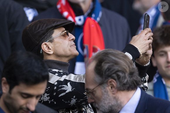 Saïd Taghmaoui - Célébrités dans les tribunes lors du match retour de la Ligue Des Champions 2024-2025 (LDC) "PSG - Arsenal" (2-1) au Parc des Princes à Paris le 7 mai 2025. © Cyril Moreau/Bestimage