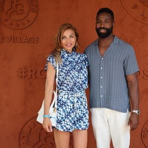 Ariane Brodier et son compagnon Fulgence Ouedraogo au village lors des Internationaux de France de tennis de Roland Garros 2023, à Paris, France, le 8 juin 2023. © Jacovides-Moreau/Bestimage