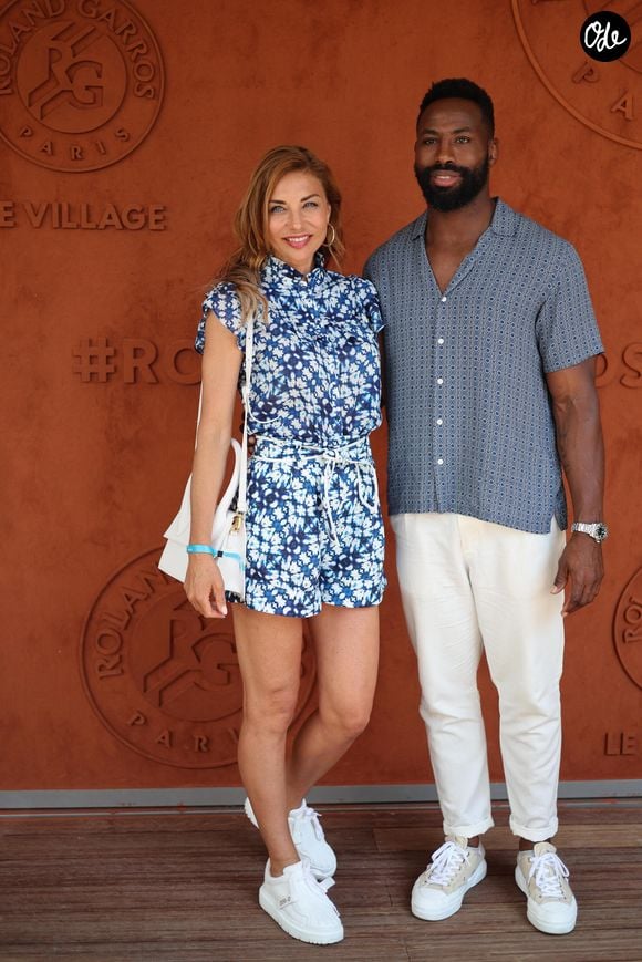 Ariane Brodier et son compagnon Fulgence Ouedraogo au village lors des Internationaux de France de tennis de Roland Garros 2023, à Paris, France, le 8 juin 2023. © Jacovides-Moreau/Bestimage