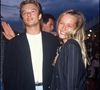 Archives - David Hallyday et Estelle Lefébure - Soirée à la Piscine Deligny à Paris en 1988. (DOMINIQUE JACOVIDES / BESTIMAGE).