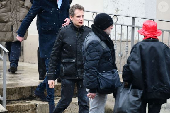 Exclusif - Isabelle Morini-Bosc aux obsèques de son mari Alain en l'église Saint-Pierre dans la commune d'Abrets en Dauphiné, France, le 14 mars 2025. © Romain Doucelin/Bestimage