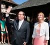François Hollande et Ségolène Royal - Mariage de Thomas Hollande et de la journaliste Emilie Broussouloux à la mairie à Meyssac en Corrèze près de Brive, ville d'Emiie. Le 8 Septembre 2018. 
© Patrick Bernard-Guillaume Collet / Bestimage