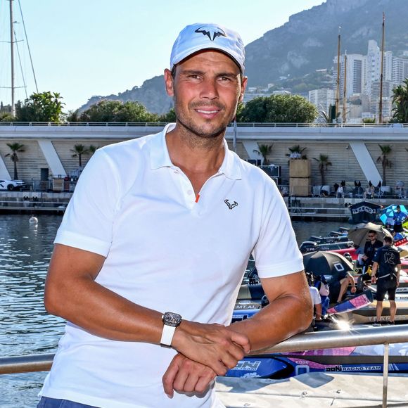 Rafael Nadal - Journée de qualification lors d'une manche du championnat du monde de bateaux électriques E1 Series à Monaco, le 18 juillet 2025. © Bruno Bebert/Bestimage