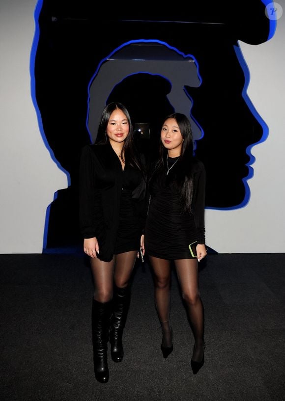 Exclusif - Joy et Jade Hallyday - Vernissage de l'exposition "Johnny Hallyday, l'exposition" au Palais des Expositions à Paris. Le 21 décembre 2023 © Dominique Jacovides / Bestimage