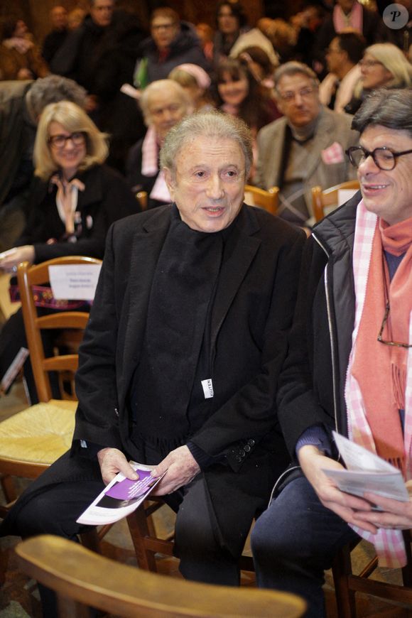 L'animateur de télévision français Michel Drucker lors d'une messe commémorative pour l'actrice française Brigitte Bardot à l'église Saint-Roch à Paris, le 28 janvier 2026. Photo par Nasser Berzane/ABACAPRESS.COM