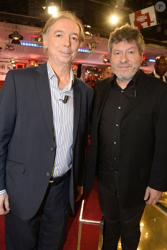 Philippe Chevallier et Régis Laspales - Enregistrement de l'émission "Vivement Dimanche" à Paris le 21 octobre 2015. Invité principal Laurent Gerra. © COADIC GUIREC / BESTIMAGE