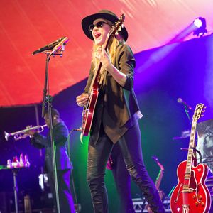 L'auteur-compositeur-interprète américaine Melody Gardot se produit en direct au Love Supreme Jazz Festival. Glynde, Royaume-Uni - dimanche 3 juillet 2016. Photographie : © Photoshot, /PCN/ABACAPRESS.COM