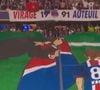 Le magnifique tifo des supporters du PSG en hommage à Xana avec son Luis Enrique (coach du PSG) lors de la Finale de la Ligue Des Champions 2025 "PSG - Inter Milan" à l'Allianz Arena de Munich, le 31 mai 2025. Photo : Capture d'écran TV via Bestimage