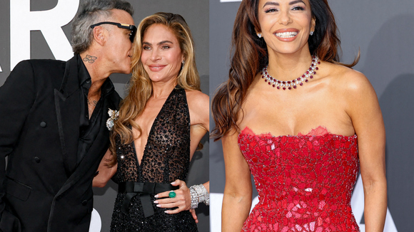 Cannes 2026 : Robbie Williams complice avec son épouse Ayda sur le tapis rouge de l'amfAR, Eva Longoria scintillante en rouge