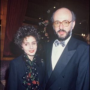 Bertrand Blier et Anouk Grinberg à la soirée des César en 1992. Photo par Agence - Bestimage