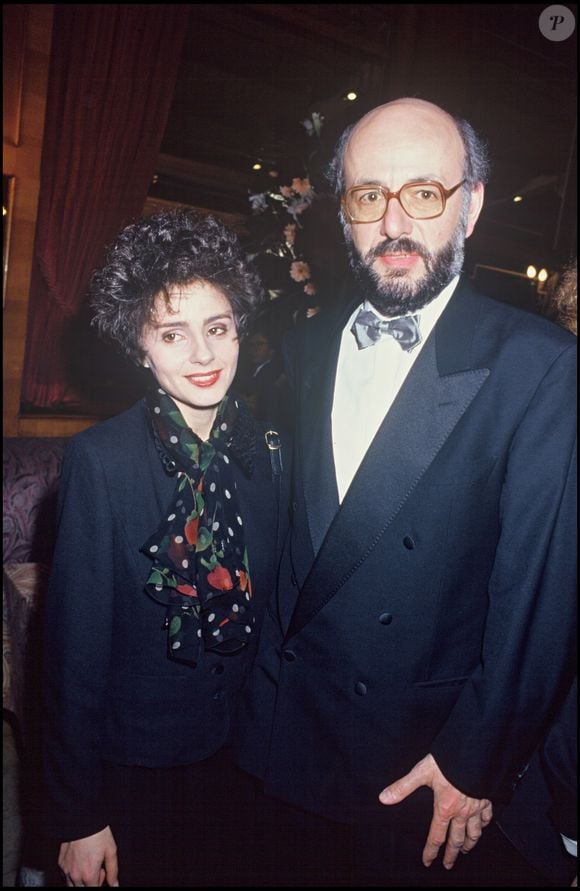 Bertrand Blier et Anouk Grinberg à la soirée des César en 1992. Photo par Agence - Bestimage