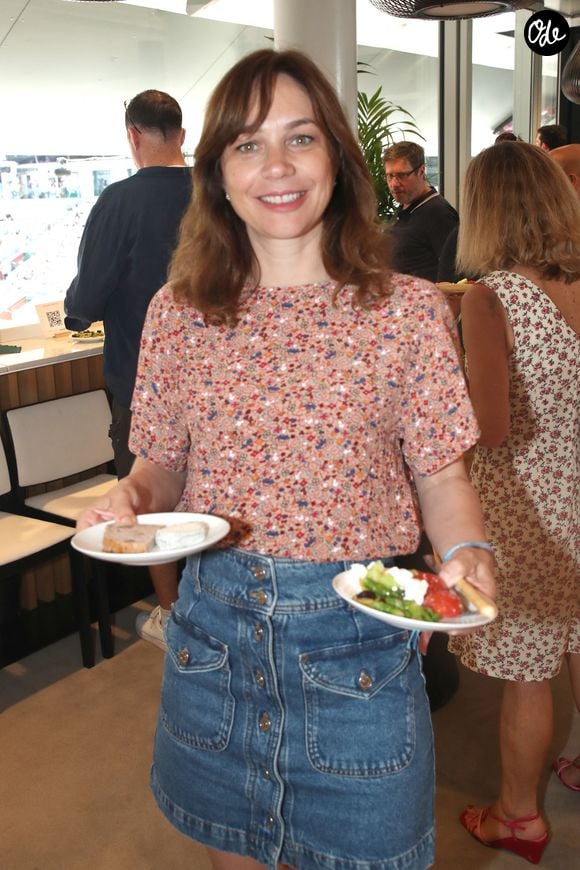 Exclusif - Nathalie Péchalat au Déjeuner dans la loge de France Télévision lors des Internationaux de France de Tennis de Roland Garros 2026 - Jour 01 à Paris, France le 24 Mai 2026. © Bertrand Rindoff/Bestimage