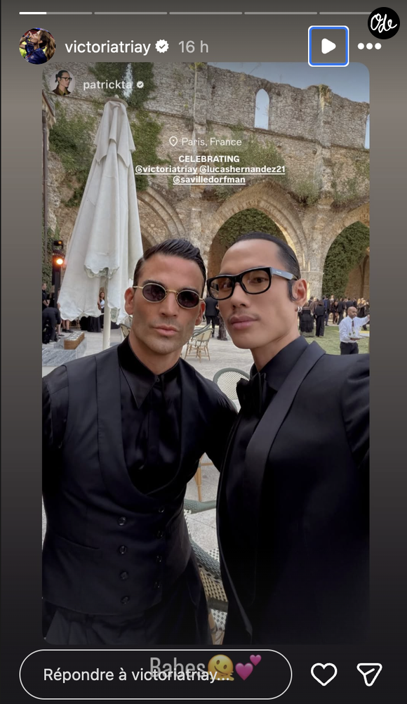 L'ambiance s'ouvre sur une publication du make-up artist américain des stars, Patrick Ta. Repostée par la mariée elle-même avec la mention de célébration officielle, cette image donne immédiatement le ton d'une élégance. 

Lucas Hernandez et sa compagne Victoria Triay se sont mariés