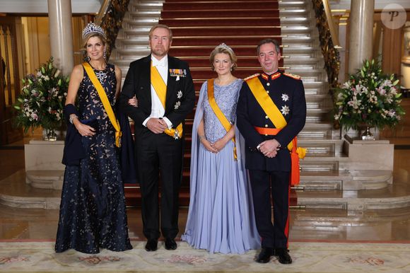 Avènement au trône de S.A.R. le Grand-Duc héritier et la Grande-Duchesse Stéphanie accompagnés du roi et de la reine des Pays-Bas. Photo by Roland Miny / Bestimage