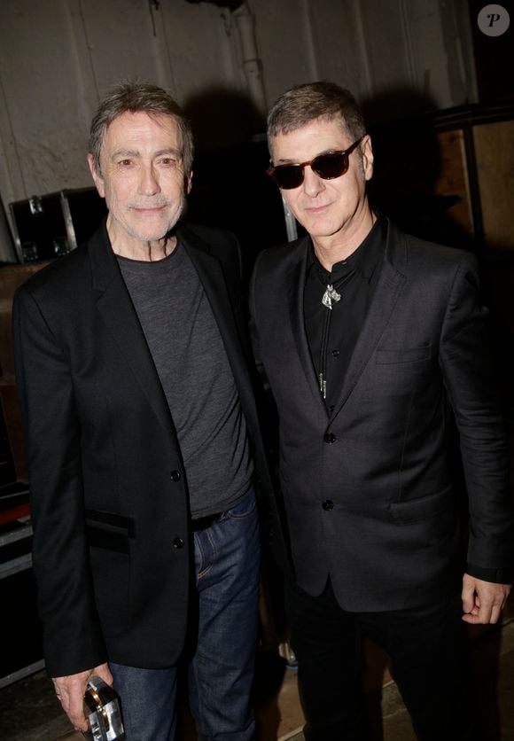 Alain Chamfort et Etienne Daho dans les Backstage de la 7eme Ceremonie de remise des Grands Prix Sacem aux Folies Bergere a Paris, France, le 30 Novembre 2015. Photo de Jerome Domine/ ABACAPRESS.COM