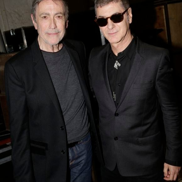 Alain Chamfort et Etienne Daho dans les Backstage de la 7eme Ceremonie de remise des Grands Prix Sacem aux Folies Bergere a Paris, France, le 30 Novembre 2015. Photo de Jerome Domine/ ABACAPRESS.COM