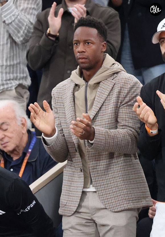 Gaël Monfils dans les tribunes lors des Internationaux de France de Tennis de Roland Garros 2026, à Paris, France, le 2 juin 2026. © Jacovides-Moreau/Bestimage