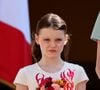 À seulement dix ans, Gabriella de Monaco va connaître un moment marquant dans son jeune parcours princier...

La princesse Gabriella lors de l'accueil du couple présidentiel français par le couple princier de Monaco au palais princier. © Dominique Jacovides / Bestimage