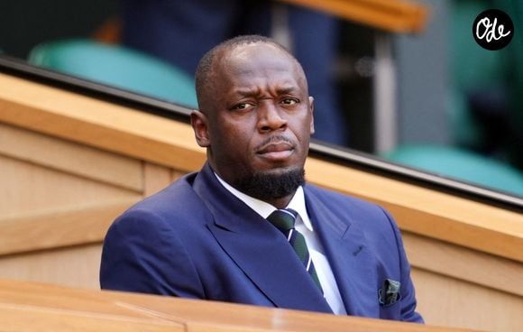 Usain Bolt dans la loge royale lors de la cinquième journée du tournoi de Wimbledon 2026, à l'All England Lawn Tennis and Croquet Club, à Londres.