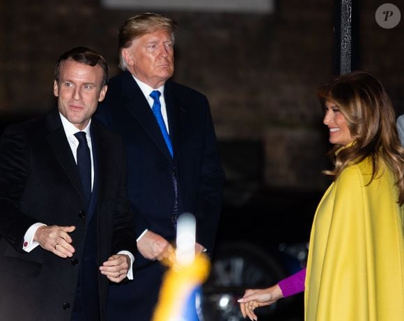 Emmanuel Macron, Donald Trump et Mélania Trump lors d'une réception chez le Premier Ministre Britannique B. Johnson au 10 Downing Street.
Royaume-Uni, Londres, 3 décembre 2019. © Alain Rolland/Imagebuzz/Bestimage