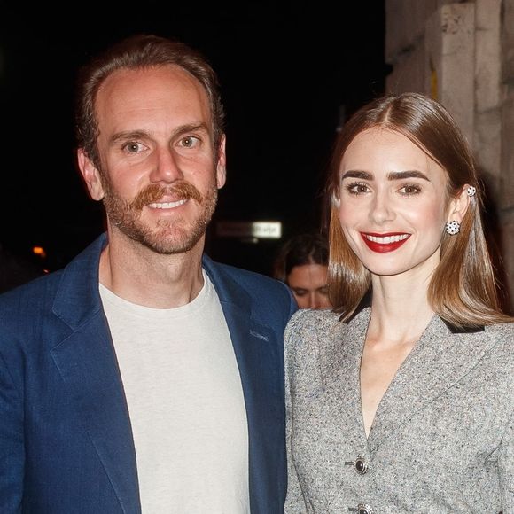 Lily Collins et son mari Charlie McDowell - Arrivées au dîner de lancement de la collection Clash de Cartier au Boros bunker à Berlin le 21 septembre 2021.