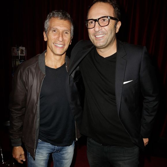 Nagui et Arthur assistent à la première de Spamalot qui s'est tenue à Bobino à Paris, France, le 03 octobre 2013. Photo par Jerome Domine/ABACAPRESS.COM