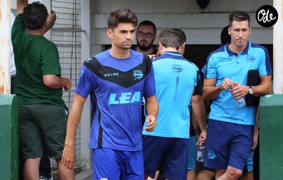 Enzo Zidane, fils de Zinedine Zidane et joueur de football professionel, participe à son premier match officiel avec son nouveau club Espagnol le "Deportivo Alaves" en amical contre le club Français TFC, Toulouse Football Club, à Saint Jean de Luz le 19 Juillet 2017. © Patrick Bernard-Christophe de Prada/ Bestimage