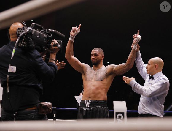 Tony Yoka - Combat de Tony Yoka face a Arslan Yallyev à  l'Adidas Arena, Paris le 17/05/2025
© Marc Ausset-Lacroix / Bestimage
