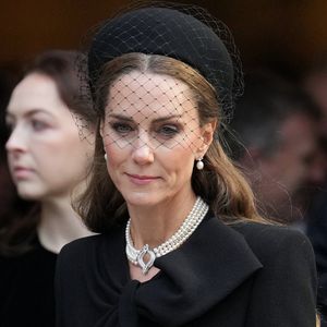 Catherine (Kate) Middleton, princesse de Galles - Sorties des obsèques de son Altesse Royale la duchesse de Kent en la cathédrale de Westminster à Londres, le 16 septembre 2025. © Julien Burton / Bestimage
