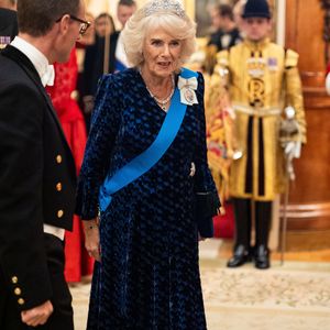 Camilla Parker Bowles, reine consort d'Angleterre - La famille royale britannique lors de la réception du corps diplomatique au palais de Buckingham à Londres, le 19 novembre 2024.