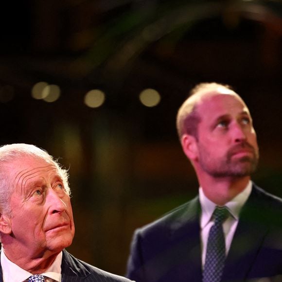 Le roi Charles III et le prince de Galles assistent à l'événement Countdown to Cop30, organisé conjointement par le Natural History Museum et le gouvernement britannique au London Museum. Cet événement rassemble les acteurs de la lutte contre le changement climatique et la perte de la nature, en amont du sommet de la Cop30 qui se tiendra à Belém, au Brésil, en novembre. Jeudi 9 octobre 2025. Photo par Henry Nicholls/PA Wire/ABACAPRESS.COM