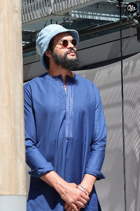 Joakim Noah assiste à l'inauguration de la fresque dédiée à Yannick Noah à Roland-Garros 2023, le 28 mai 2023 à Paris, en France. Photo de Nasser Berzane/ABACAPRESS.COM