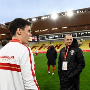 Louis Ducruet durant la sixième édition de la Fight Aids Cup, un match de football caritatif au stade Louis II à Monaco, le 25 janvier 2026© Bruno Bebert / Bestimage