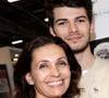 Mais voilà que le 9 avril 2024, son ex-mari décède des suites d'une longue maladie. 
Adeline Blondieau avec son fils Aïtor - Salon du livre de Paris porte de Versailles le 14 mars 2019. © Cédric Perrin/Bestimage