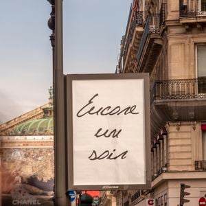 Une mystérieuse campagne d'affichage reprenant les titres iconiques de Céline Dion s'est emparée de Paris ces dernières heures. France, le 24 mars 2026. © Théo Castillon / Bestimage