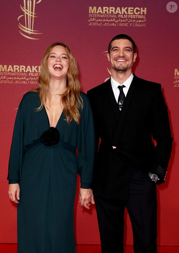 Virginie Efira et Niels Schneider au photocall lors de la deuxième journée de la 22ème édition du Festival International du Film de Marrakech, Maroc, le 29 novembre 2025. © Dominique Jacovides/Bestimage