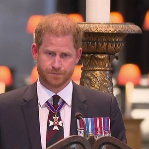 Le prince Harry, duc de Sussex lors de la célébration du 10ème anniversaire des Invictus Games, en la cathédrale Saint-Paul à Londres, Royaume Uni, le 8 mai 2024. Backgrid UK/ Bestimage