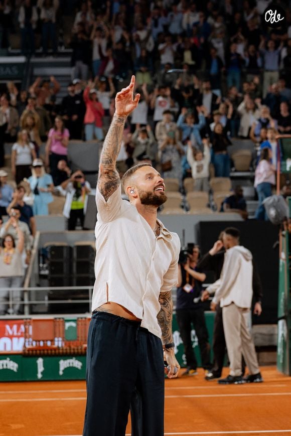 Matt Pokora, chanteur français, se produit lors de la soirée « Gaël and Friends », organisée à l'occasion de la 4ᵉ journée des qualifications de Roland-Garros 2026, au stade Roland-Garros, le 20 mai 2026 à Paris, France.
© Pauline Figuet/Sport Press Photo via ZUMA Press/Bestimage