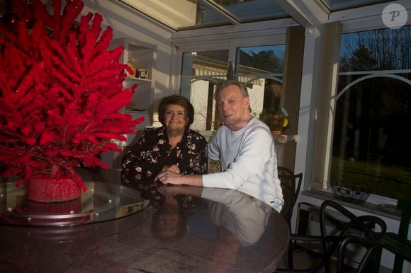 Herbert Leonard et sa femme Cléo chez eux à Barbizon en 2016. © JLPPA / Bestimage