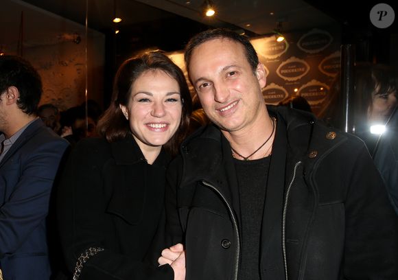 Exclusif - Emilie Dequenne et son mari Michel Ferracci - Inauguration du Café Pouchkine à Saint-Germain-des-Prés, Paris le 22 janvier 2015. © JACOVIDES-MOREAU / BESTIMAGE