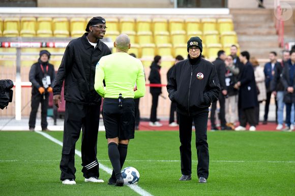 Paul Pogba et la princesse Stéphanie de Monaco durant la sixième édition de la Fight Aids Cup, un match de football caritatif au stade Louis II à Monaco, le 25 janvier 2026© Bruno Bebert / Bestimage