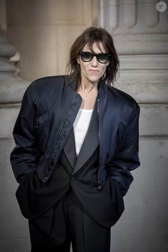 Charlotte Gainsbourg - Photocall du défilé Saint Laurent  "Collection Masculine Prêt-à-Porter Automne/Hiver 2025-2026" lors de la Fashion Week de Paris (PFW) le 28 janvier 2025 © Olivier Borde /Bestimage