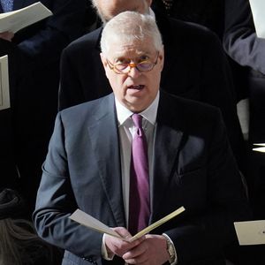 Le prince Andrew, duc d’York - Service commémoratif du roi Constantin de Grèce au château de Windsor le 27 février 2024. Photo by Julien Burton / Bestimage