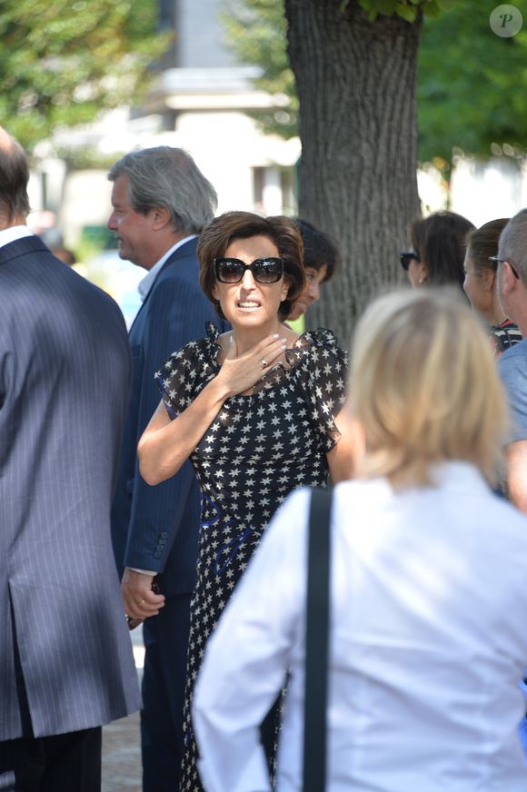 Ruth Elkrief - Obsèques de Sonia Rykiel au cimetière de Montparnasse à Paris, le 1er septembre 2016. Agence / Bestimage