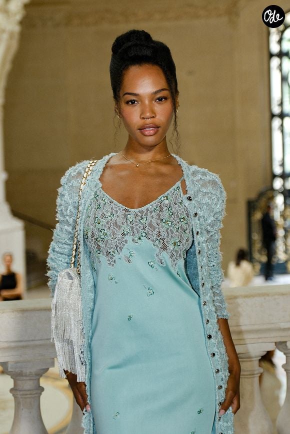 Quenlin Blackwell  au deuxième défilé Chanel "Collection Haute Couture Automne/Hiver 2026-2027" lors de la Fashion Week de Paris, le 7 juillet 2026

© Pauline Mourey / Bestimage